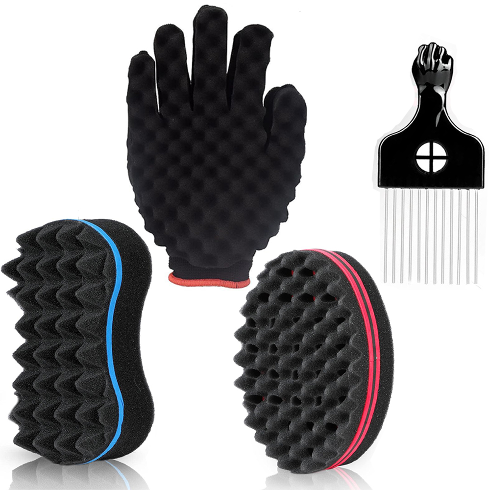 Twist Sponge Coil - 1Pcs Sikat Rambut Oval Dua Sisi