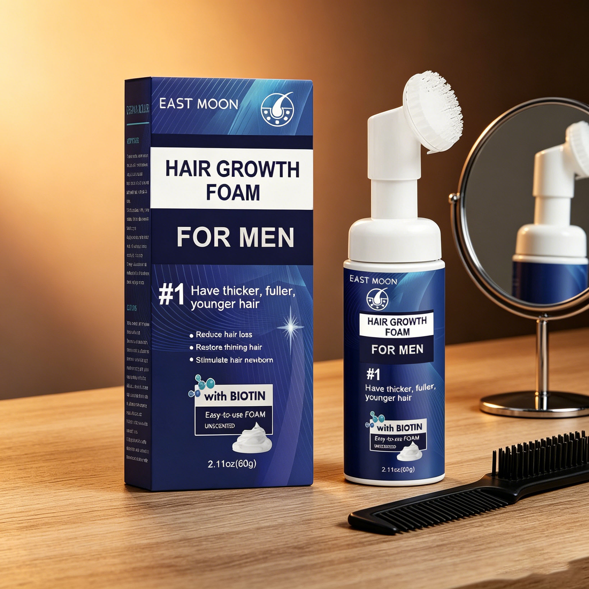 Hair Care Natural - Busa Penumbuh Rambut Sikat Silikon Pijat