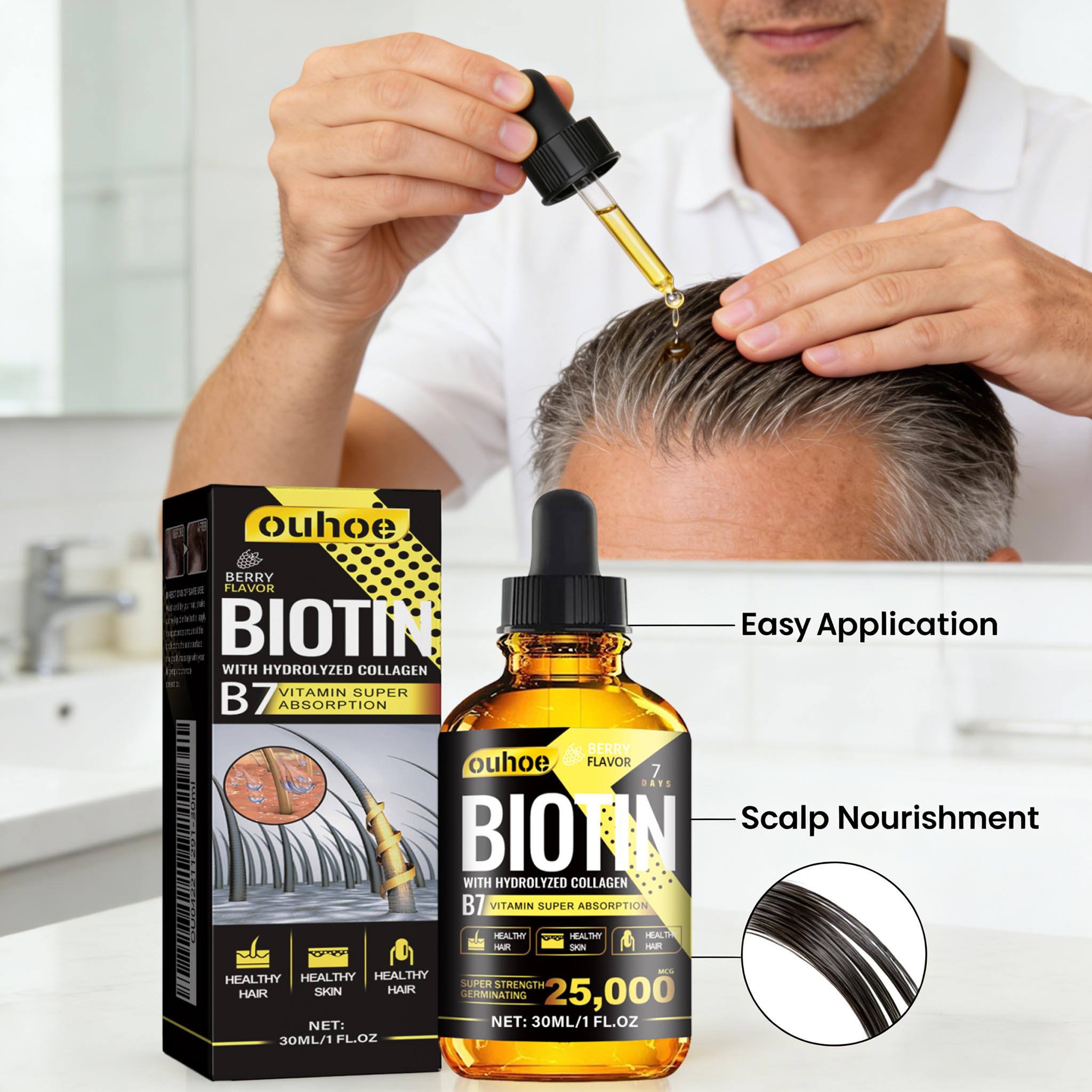 Hair Care Ginseng - Minyak Rambut Biotin Serum Kolagen Perawatan