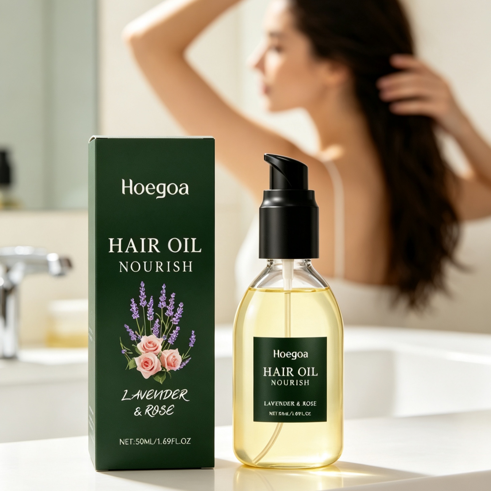 Hair Care Natural Ingredients - ﻿ Minyak Perawatan Rambut Hoegoa Lavender