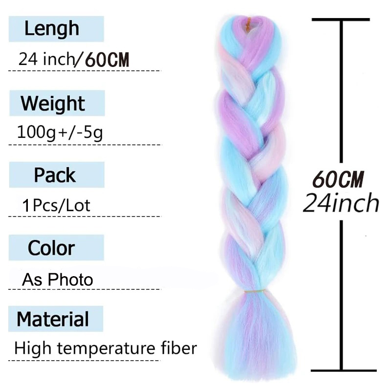 Rambut kepang sintetis panjang - Braiding Hair Kanekalon ulasan dan harga