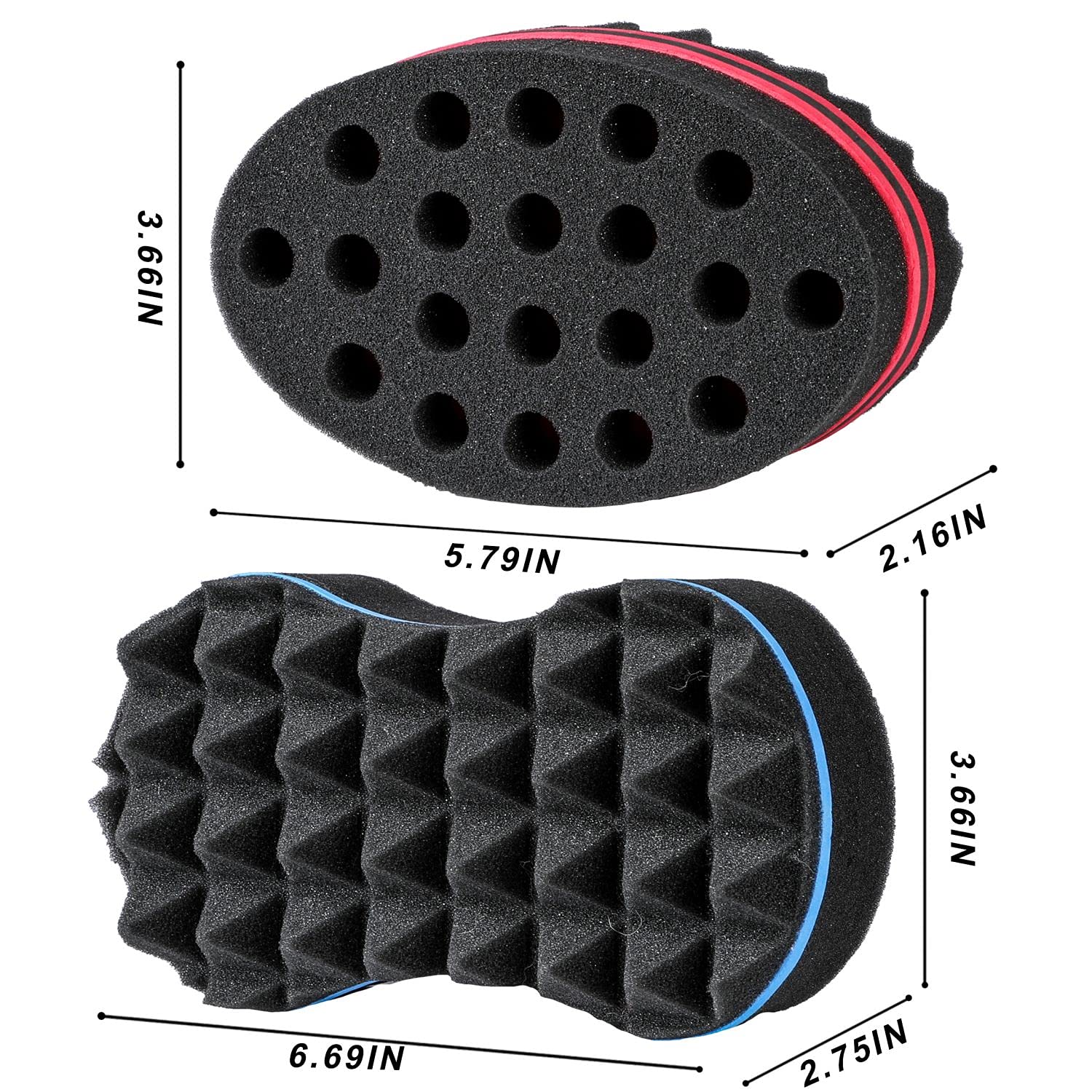 1Pcs Sikat Rambut Oval Dua Sis - Twist Sponge Coil ulasan dan harga