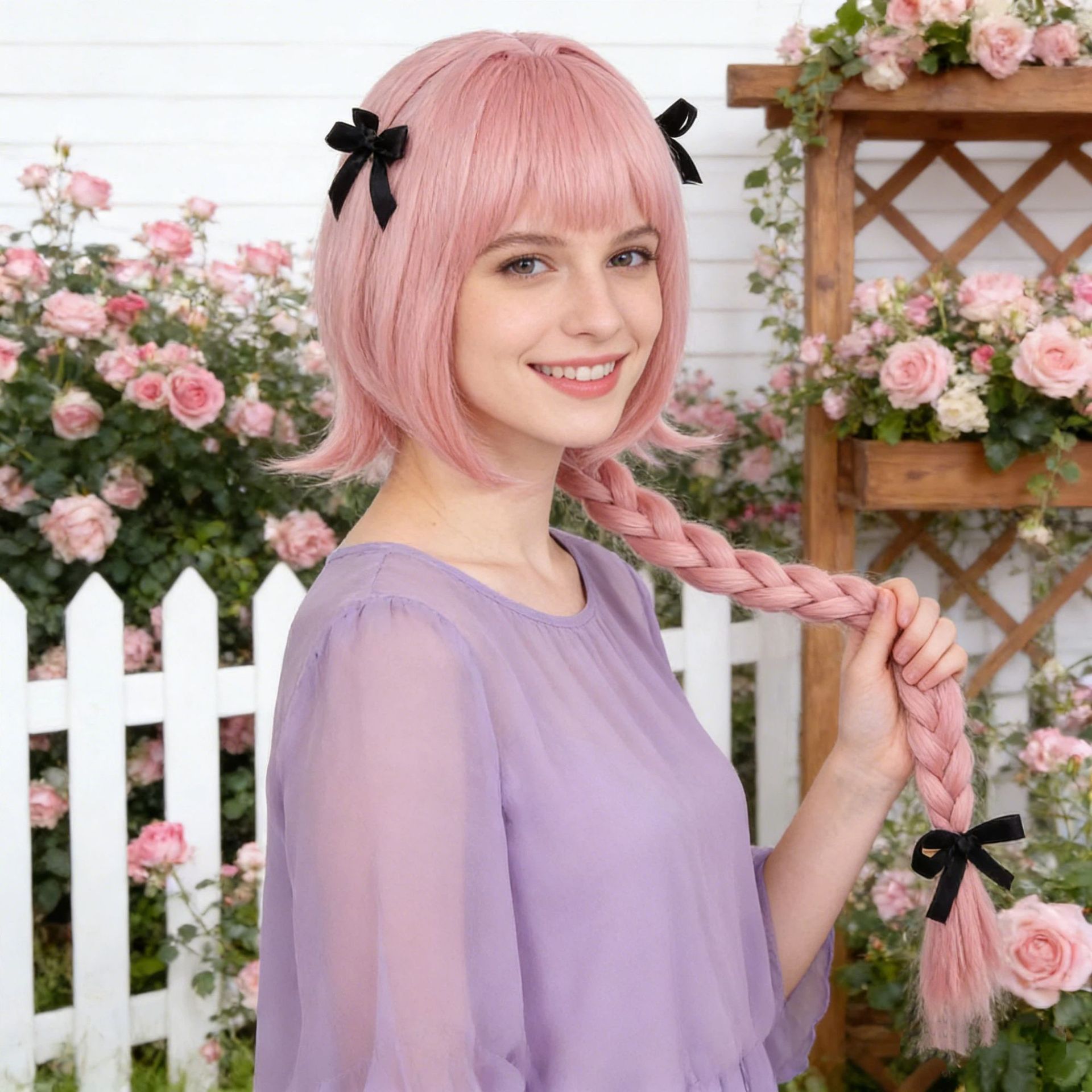 Wig Panjang Kepang Ombre Merah - Braiding Hair Kanekalon ulasan dan harga