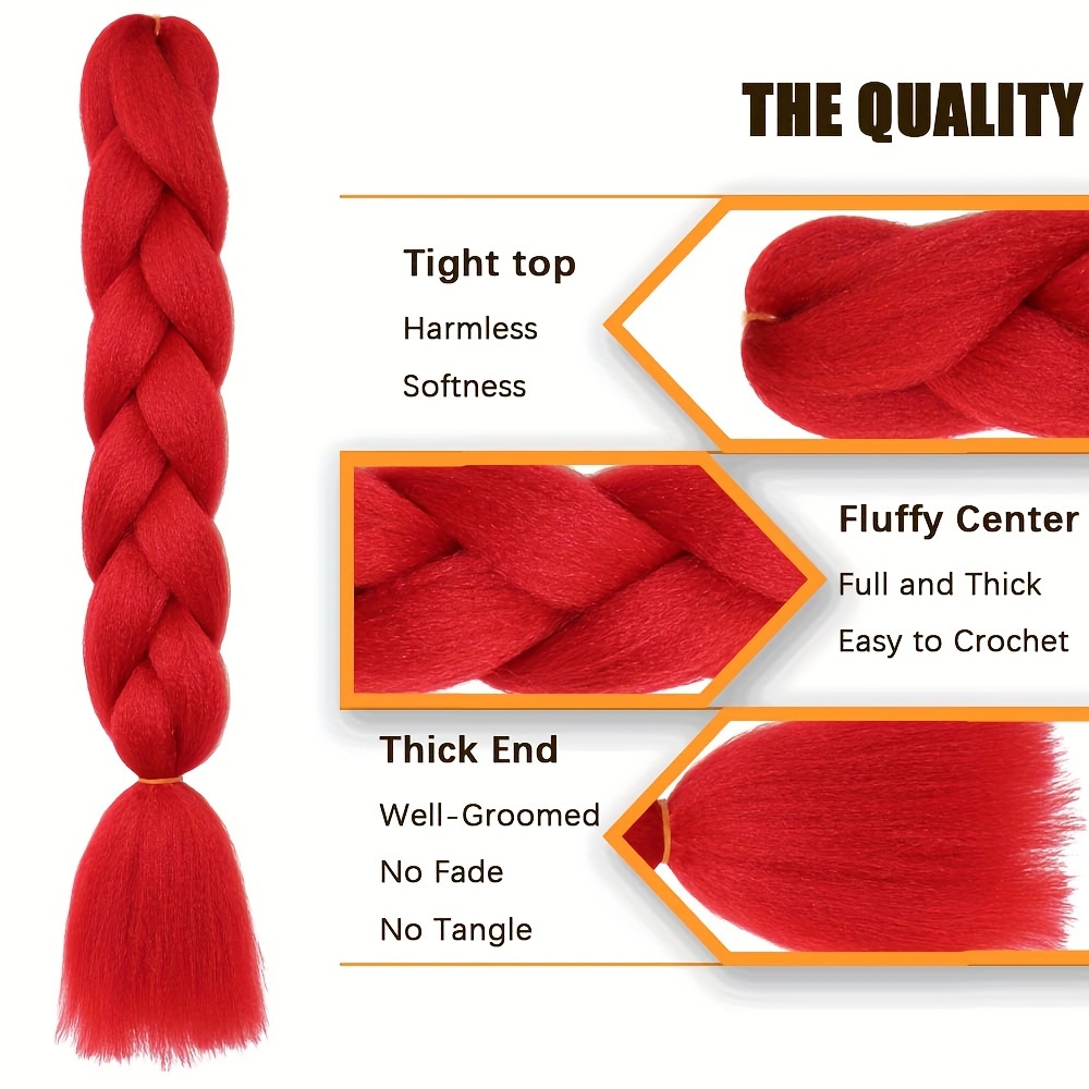 6pc 24 Inch Jumbo Braids Exten - Braiding Hair Kanekalon ulasan dan harga