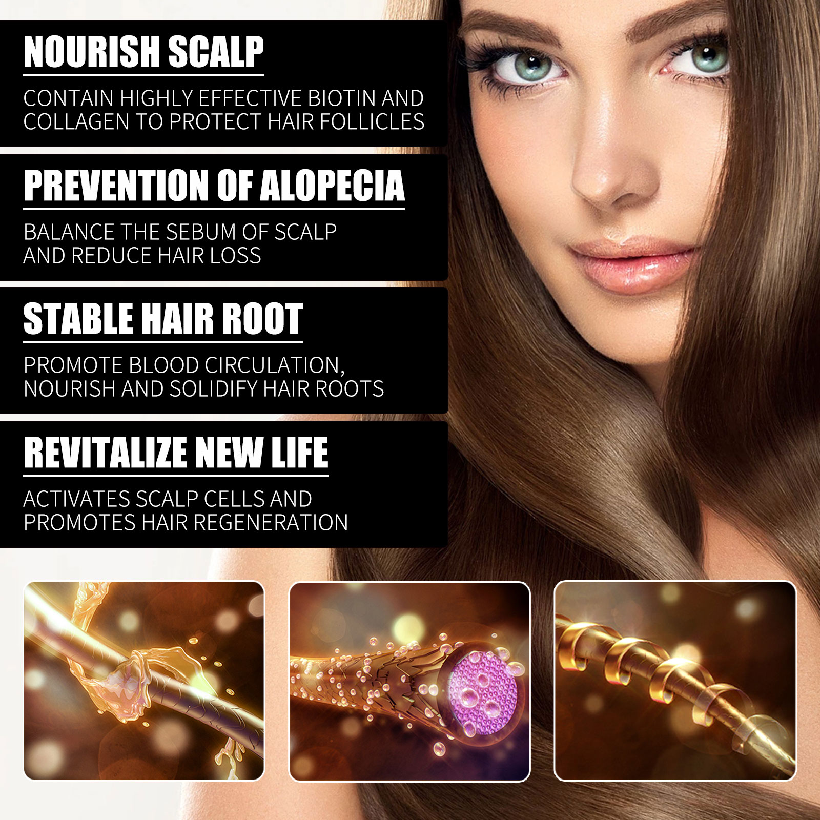 Minyak Rambut Biotin Serum Kol - Hair Care Ginseng ulasan dan harga