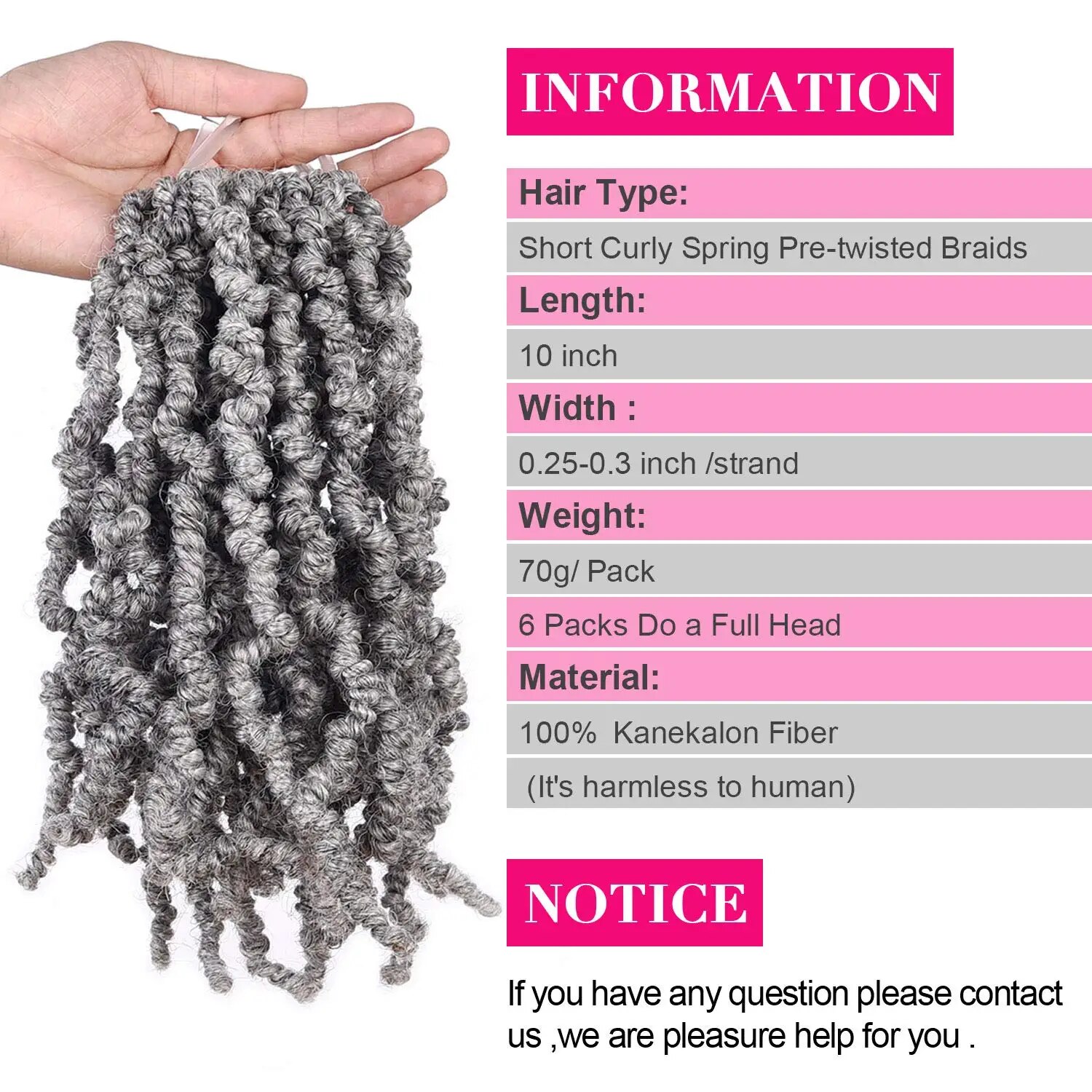 Rambut ekstensi kepang sinteti - Braiding Hair Kanekalon ulasan dan harga