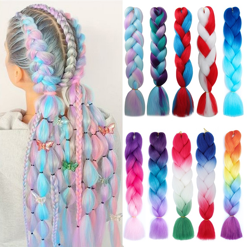 Ekstensi rambut kepang Jumbo s - Braiding Hair Kanekalon ulasan dan harga