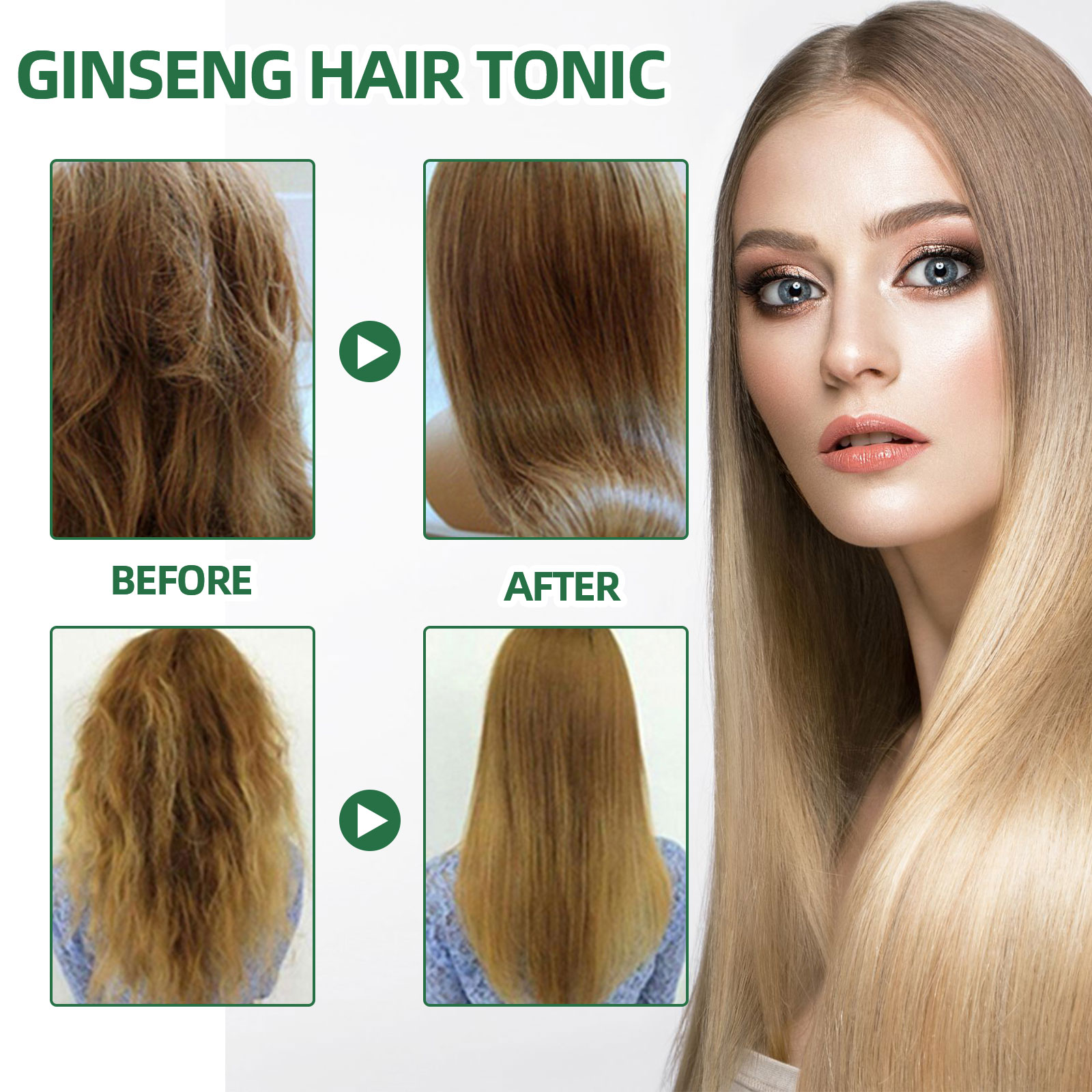 Semprotan perawatan rambut Gin - Hair Care Ginseng ulasan dan harga