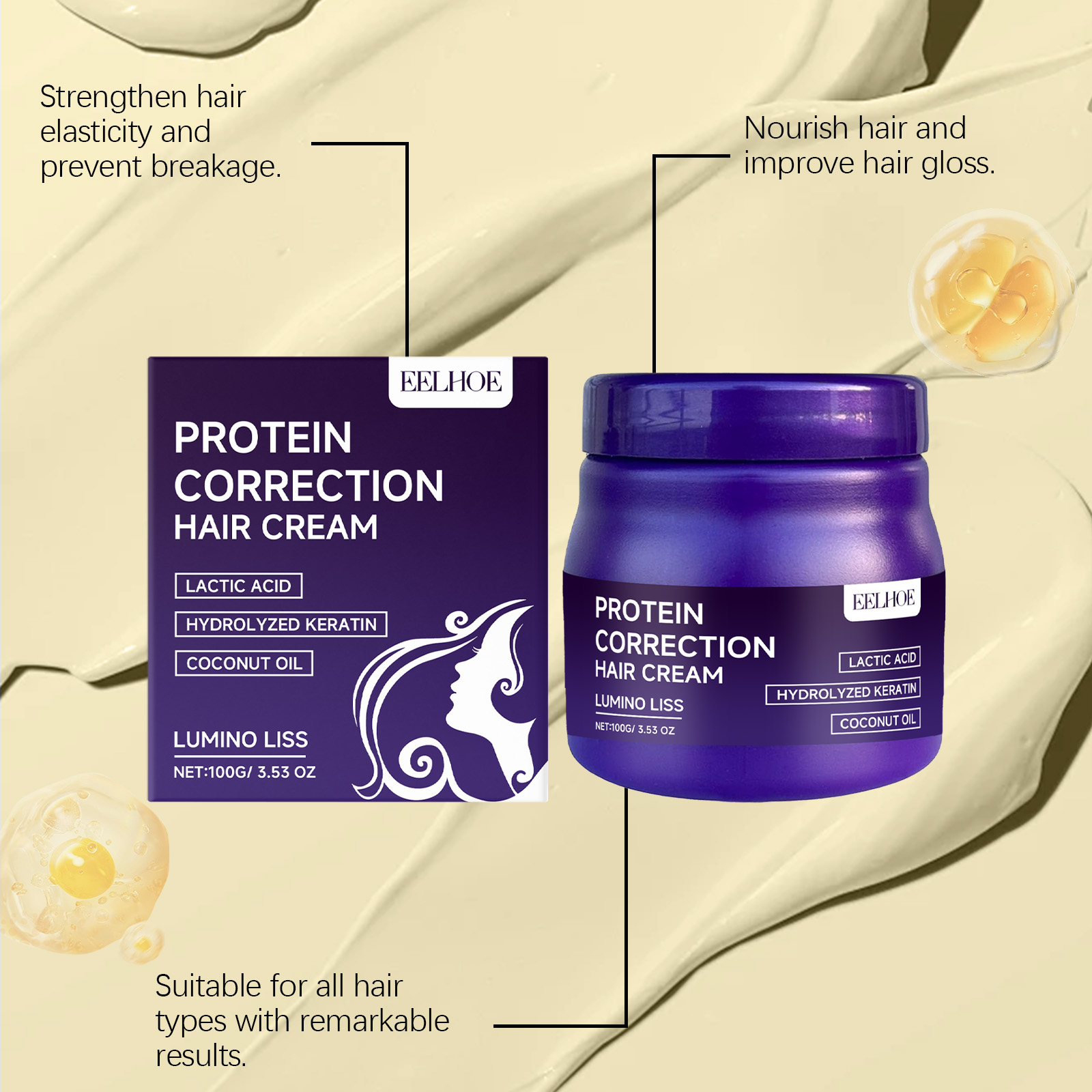 Krim Pelurus Rambut Protein de - Hair Care Dupes ulasan dan harga